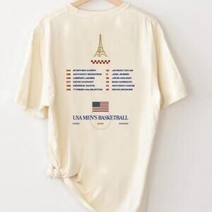 Retro Usa Olympics Men_S Basketball, Paris Olympics, Team Usa Roster Shirt
